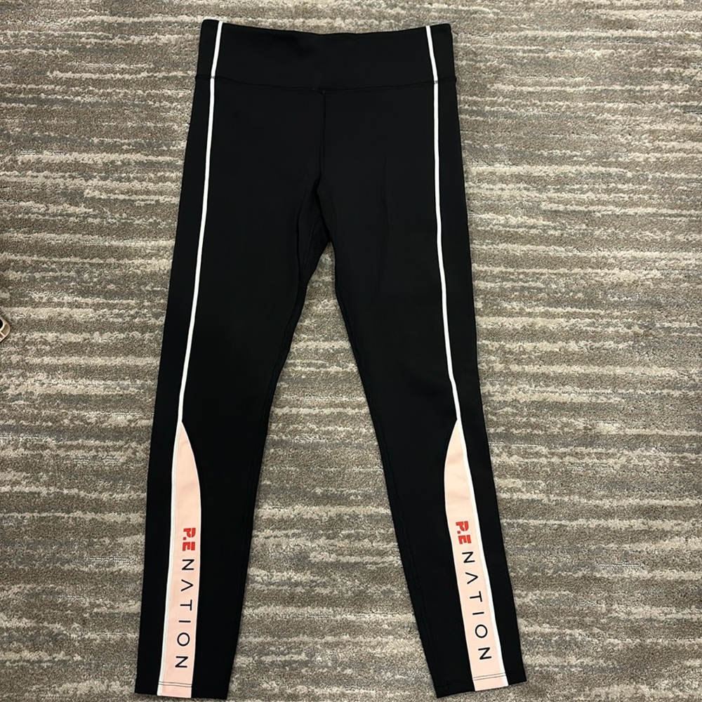 P.e Nation direct drive black colorblock leggings size X Large